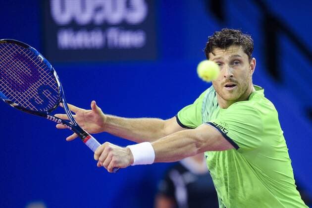 Michael Berrer (Ger) TENNIS : Open Sud de France 2016 - Montpellier - 03 02 2016 JBAutissier Panoramic 