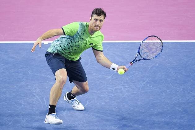 Michael Berrer (Ger) TENNIS : Open Sud de France 2016 - Montpellier - 03 02 2016 JBAutissier Panoramic 