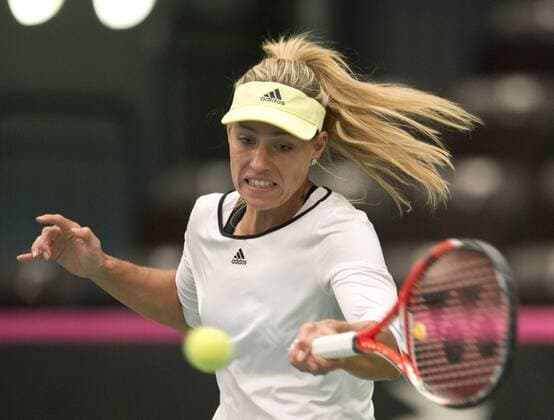 Angelique KERBER (GER) Tennis Fed Cup 2016, Deutschland - Schweiz, Training des deutschen Teams in Leipzig, Deutschland am 03.02.2016,