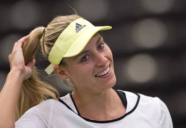 Angelique KERBER (GER) Tennis Fed Cup 2016, Deutschland - Schweiz, Training des deutschen Teams in Leipzig, Deutschland am 03.02.2016,