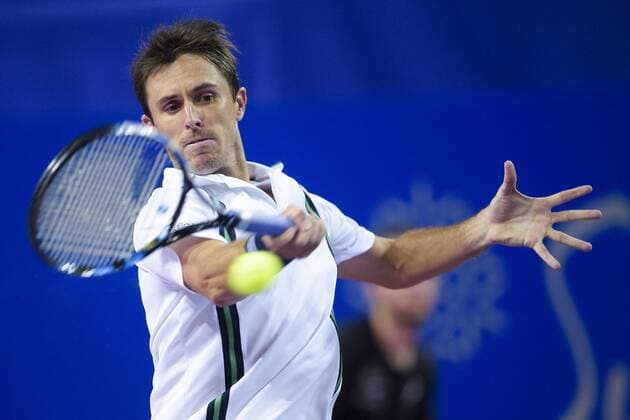 Edouard Roger Vasselin (Fra) TENNIS : Open Sud de France 2016 - Montpellier - 03 02 2016 JBAutissier Panoramic 