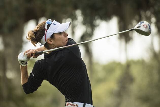 February 03, 2016: Gaby Lopez tees off on hole 9 during the first round of the Coates Golf Championship in Ocala, FL. (Photograph by Roy K. Miller Icon Sportswire) GOLF: FEB 03 LPGA Golf Damen - Coates Golf Championship - First Round Icon160203005 EDITORIAL USE ONLY