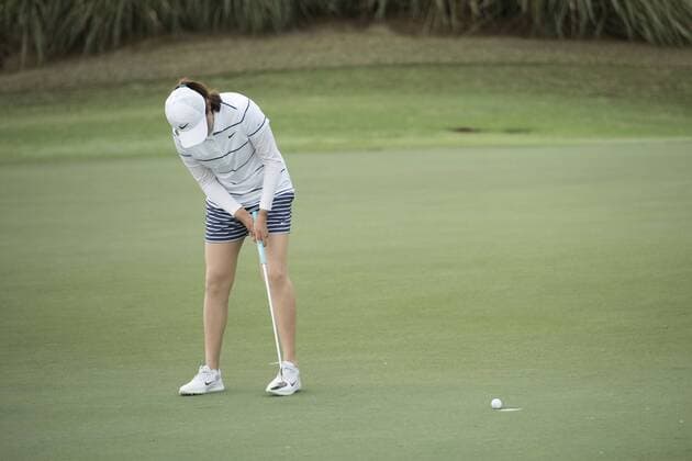 February 03, 2016: Ha Na Jang sinks a putt on hole 3 during the first round of the Coates Golf Championship in Ocala, FL. (Photograph by Roy K. Miller Icon Sportswire) GOLF: FEB 03 LPGA Golf Damen - Coates Golf Championship - First Round Icon160203009 EDITORIAL USE ONLY