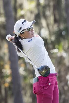 February 03, 2016: Ayako Uehara tees off on hole 3 during the first round of the Coates Golf Championship in Ocala, FL. (Photograph by Roy K. Miller Icon Sportswire) GOLF: FEB 03 LPGA Golf Damen - Coates Golf Championship - First Round Icon160203016 EDITORIAL USE ONLY