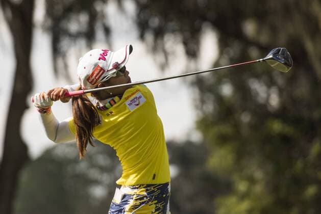 February 03, 2016: Pornannong Phatlum tees off on hole 2 during the first round of the Coates Golf Championship in Ocala, FL. (Photograph by Roy K. Miller Icon Sportswire) GOLF: FEB 03 LPGA Golf Damen - Coates Golf Championship - First Round Icon160203022 EDITORIAL USE ONLY