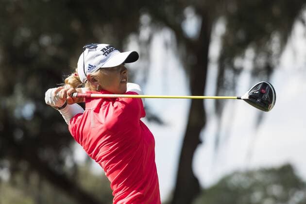 February 03, 2016: Jessica Korda tees off on hole 2 during the first round of the Coates Golf Championship in Ocala, FL. (Photograph by Roy K. Miller Icon Sportswire) GOLF: FEB 03 LPGA Golf Damen - Coates Golf Championship - First Round Icon160203023 EDITORIAL USE ONLY