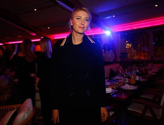 Tennis, Russlands FedCup-Team während eines Dinners Fed cup 2016. Russia v Netherlands. Official Dinner rose bar . Maria SHARAPOVA .