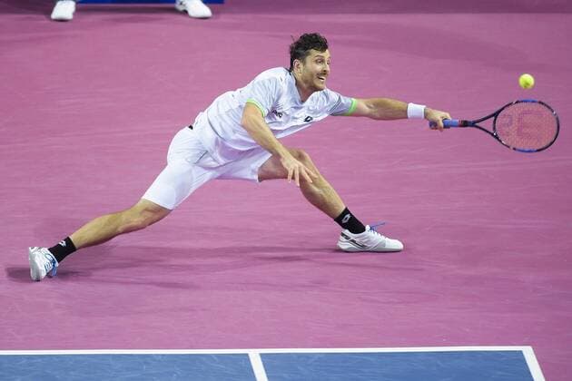Michael Berrer (ger) TENNIS : Open Sud de France 2016 - Montpellier - 05 02 2016 JBAutissier Panoramic 