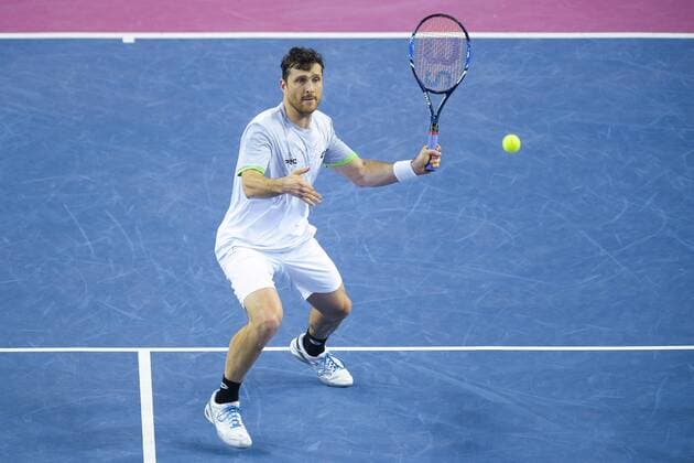 Michael Berrer (ger) TENNIS : Open Sud de France 2016 - Montpellier - 05 02 2016 JBAutissier Panoramic 
