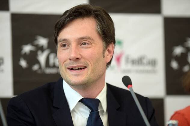 Leipzig Leipzigs Sporbuergermeister Heiko Rosenthal bei der Auslosung der Paarungen der Fed Cup Spiele in Leipzig zwischen Tennis Porsche Team Deutschland und Securitas Team Schweiz in Leipzig 05.02.2016 Copyright: Modlax Eibner-Pressefoto EP_cma