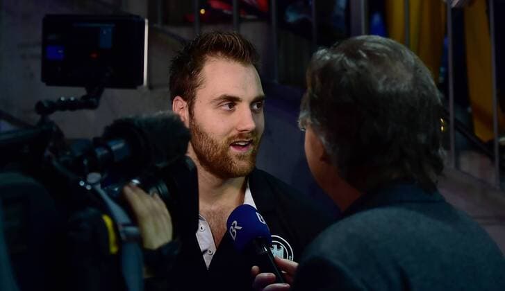 Handball, All Star Game in Nürnberg, Deutschland - Bundesliga All Stars 05.02.2016 - Handball - DKB Handball Bundesliga - All Star Day Nürnberg - Vorspiel : HC Erlangen HCE - B-Nationalmannschaft Deutschland - - Andreas Wolff im TV-Interview