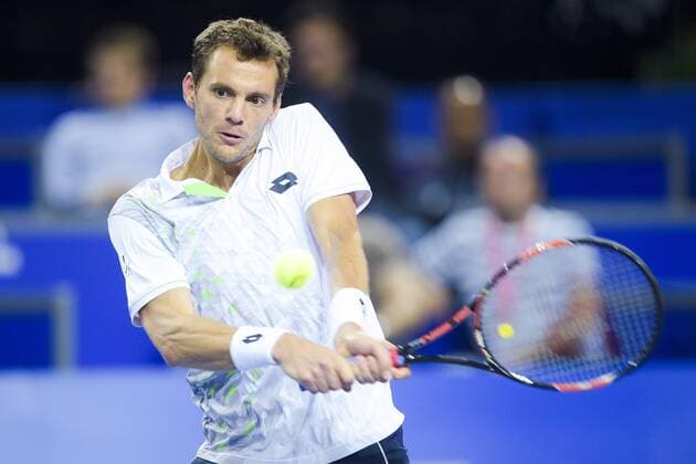 Paul Henri Mathieu (fra) TENNIS : Open Sud de France 2016 - Montpellier - 05 02 2016 JBAutissier Panoramic 