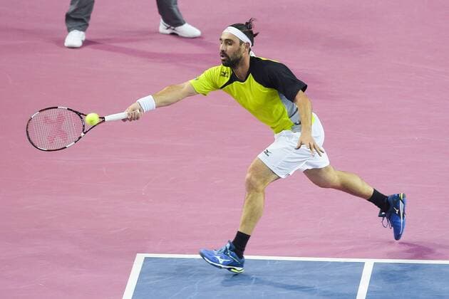 Marcos Baghdatis (cyp) TENNIS : Open Sud de France 2016 - Montpellier - 05 02 2016 JBAutissier 