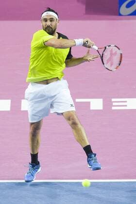 Marcos Baghdatis (cyp) TENNIS : Open Sud de France 2016 - Montpellier - 05 02 2016 JBAutissier 