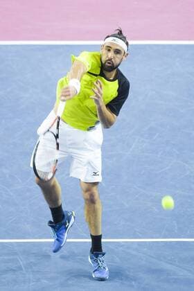 Marcos Baghdatis (cyp) TENNIS : Open Sud de France 2016 - Montpellier - 05 02 2016 JBAutissier 