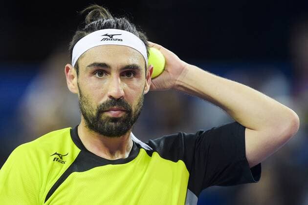 Marcos Baghdatis (cyp) TENNIS : Open Sud de France 2016 - Montpellier - 05 02 2016 JBAutissier 