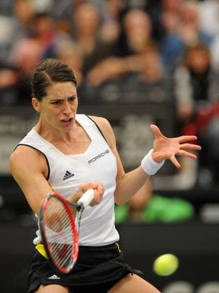 Tennis, FedCup, Deutschland - Schweiz Leipzig Fed Cup Deutschland vs Schweiz, Messehalle eins, Leipzig, 06.02.16, Einzel erster Tag, 1.Einzel: Andrea Petkovic, Ger WTA Tennis Damen Nr.23, vs Belinda Bencic,SUI,WTA Nr.11, hier Andrea Petkovic, Ger,WTA Nr.23, Copyright: Franzx Eibner-Pressefoto EP_pfz
