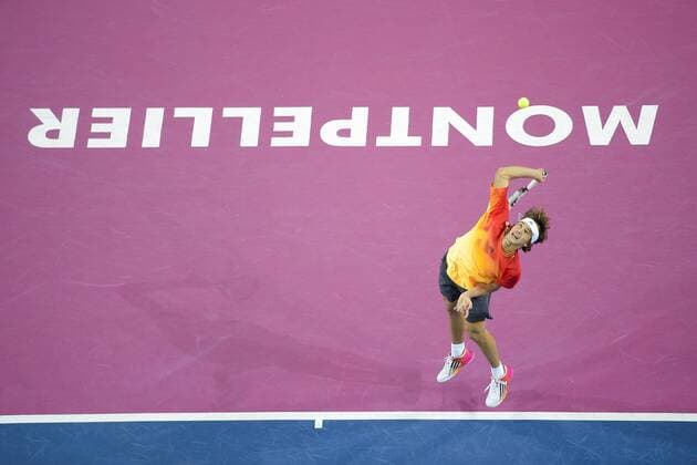 Alexandre Zverev (ger) TENNIS : Open Sud de France 2016 - Montpellier - 06 02 2016 JBAutissier Panoramic 