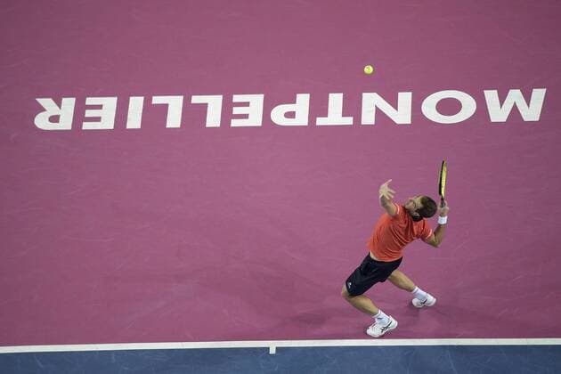 Richard Gasquet (fra) TENNIS : Open Sud de France 2016 - Montpellier - 06 02 2016 JBAutissier Panoramic 