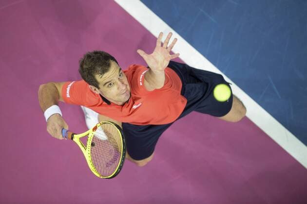 Richard Gasquet (fra) TENNIS : Open Sud de France 2016 - Montpellier - 06 02 2016 JBAutissier Panoramic 