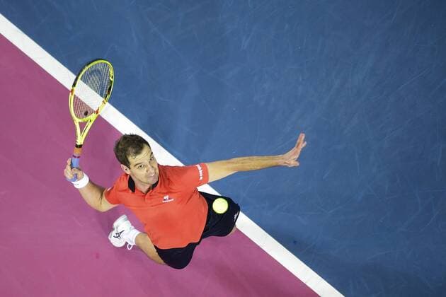 Richard Gasquet (fra) TENNIS : Open Sud de France 2016 - Montpellier - 06 02 2016 JBAutissier Panoramic 