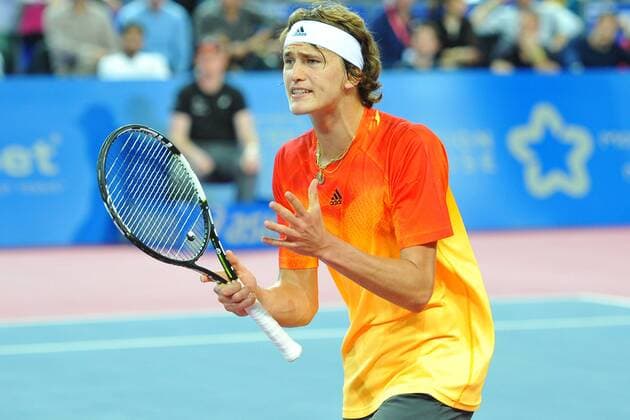 Paul Henri Mathieu (Fra) Misha Zverev (Ger) TENNIS : Open du Sud Montpellier 2016 - 06 02 2016 TennisMagazine Panoramic 