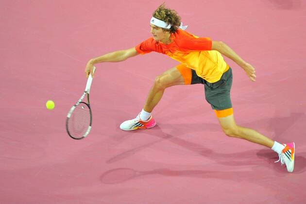 Paul Henri Mathieu (Fra) Misha Zverev (Ger) TENNIS : Open du Sud Montpellier 2016 - 06 02 2016 TennisMagazine Panoramic 