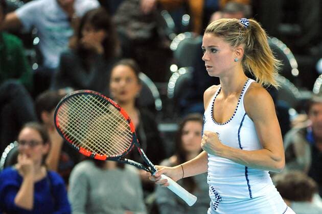 Tennis, FedCup, Frankreich - Italien Camila Giorgi (ITA) TENNIS : Fed Cup - FRA vs ITA - 06 02 16 TennisMagazine Panoramic 