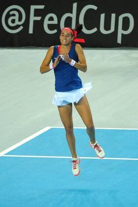 Tennis, FedCup, Frankreich - Italien Caroline Garcia (FRA) TENNIS : Fed Cup - FRA vs ITA - 06 02 16 TennisMagazine Panoramic 