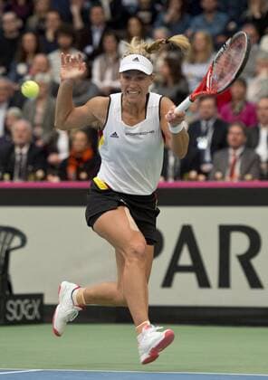 Angelique KERBER (GER) Tennis Fed Cup 2016, Deutschland - Schweiz in Leipzig, Deutschland am 07.02.2016,