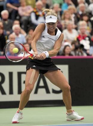 Angelique KERBER (GER) Tennis Fed Cup 2016, Deutschland - Schweiz in Leipzig, Deutschland am 07.02.2016,