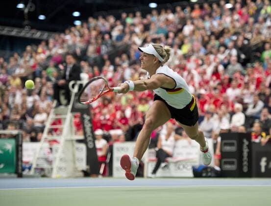 Angelique KERBER (GER) Tennis Fed Cup 2016, Deutschland - Schweiz in Leipzig, Deutschland am 07.02.2016,