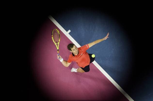 Bilder des Tages - SPORT Richard Gasquet (Fra) TENNIS : Open Sud de France 2016 - Finale Simple - Montpellier - 07 02 2016 JBAutissierx 