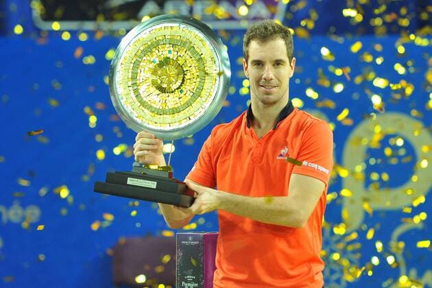 Richard Gasquet (Fra) def Paul Henri Mathieu (Fra) TENNIS : Tournoi de Montpellier 2016 - 07 02 2016 TennisMagazinex 