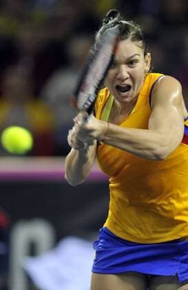 06.02.2016 Cluj-Napoca(Romania) Romania-Czech Republic Fed Cup women s tennis Simona Halep Romania :Str 