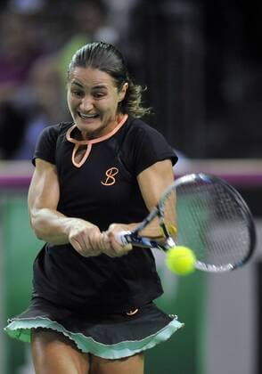 07.02.2016 Cluj-Napoca(Romania) Romania-Czech Republic Fed Cup women s tennis Monica Niculescu Romania :Str 