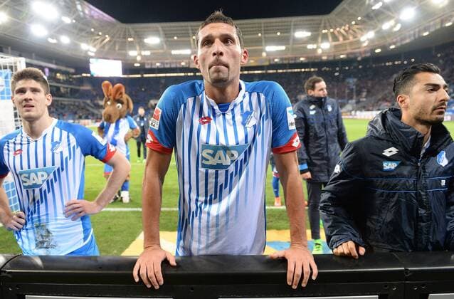 07.02.2016, xjhx, Fussball 1.Bundesliga, TSG 1899 Hoffenheim - SV Darmstadt 98, emspor emonline, v.l. Kevin Kuranyi (1899 Hoffenheim) enttaeuscht, enttaeuscht schauend, dissapointed