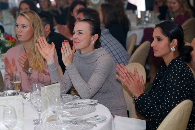 St.Peterburg ladies trophy 2016. party players. CAROLINE WOZNIACKI, MARTINA HINGIS,SANIA MIRZA.