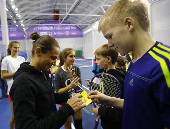 St.Peterburg ladies trophy 2016. Roberta VINCI, - Kids masterclass.