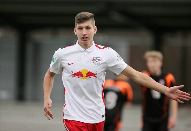 RBLeipzig - Cottbus Fussball Junioren Leipzig, 30.01.2016, RB Trainingszentrum, A-Junioren Bundesliga N NO , RB Leipzig vs. FC Energie Cottbus 2:1 (1:1) , Im Bild: Vitaly Janelt, RB Leipzig. ,