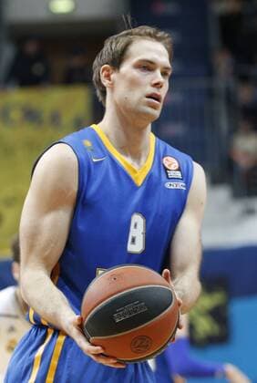 MOSCOW, RUSSIA. FEBRUARY 11, 2016. Khimki s Petteri Koponen seen in the 2015 16 Season Euroleague Top 16 Group F Round 7 basketball match against Real Madrid at Dynamo Sports Palace in Krylatskoye. Mikhail Japaridze TASS  TS017017
