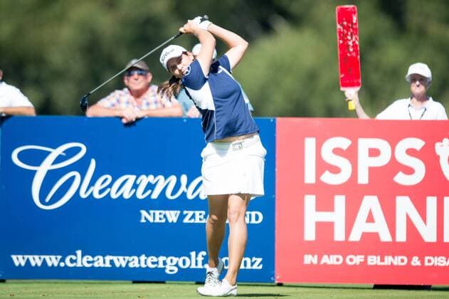 ISPS Handa NZ Women s Open --- Golf --- Day 1 --- 12 02 2016 Christchurch, New Zealand - February 12, 2016 - Karolin Lampert of Germany tees off during day one of the ISPS Handa New Zealand Women s Open at Clearwater Golf Club on February 12, 2016 in Christchurch, New Zealand.
