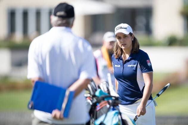 ISPS Handa NZ Women s Open --- Golf --- Day 1 --- 12 02 2016 Christchurch, New Zealand - February 12, 2016 - Karolin Lampert of Germany looks on during day one of the ISPS Handa New Zealand Women s Open at Clearwater Golf Club on February 12, 2016 in Christchurch, New Zealand.