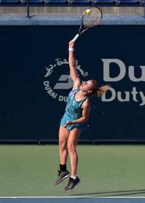 Anna-Lena Friedsam (GER) Tennis - Dubai Tennis Championships 2016 - WTA Tennis Damen - Dubai Duty Free Tennis Stadium - Dubai - - United Arab Emirates - 13 February 2016.