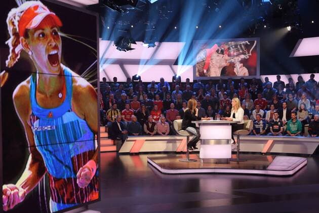 Tennis, Angelique Kerber zu Gast im Aktuellen Sportstudio im ZDF KATRIN MUELLER-HOHENSTEIN, ANGELIQUE KERBER DAS AKTUELLE SPORTSTUDIO ZDF MAINZ 