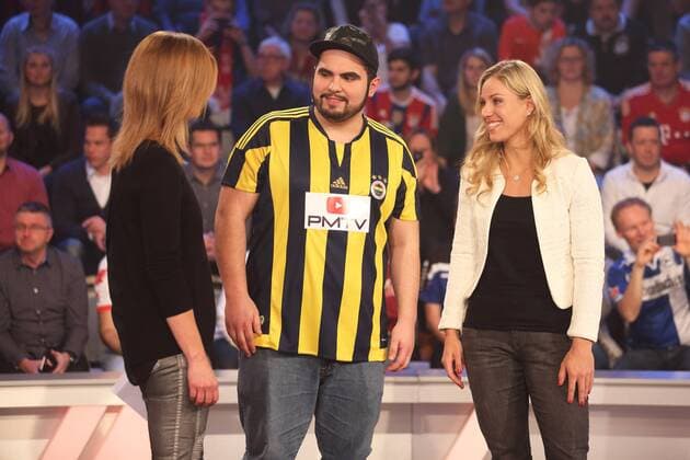 Tennis, Angelique Kerber zu Gast im Aktuellen Sportstudio im ZDF KATRIN MUELLER-HOHENSTEIN, METHEHAN VOLKAN, ANGELIQUE KERBER DAS AKTUELLE SPORTSTUDIO ZDF MAINZ 