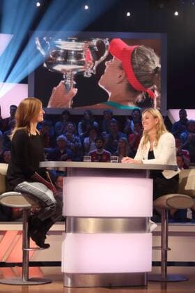 Tennis, Angelique Kerber zu Gast im Aktuellen Sportstudio im ZDF KATRIN MUELLER-HOHENSTEIN, ANGELIQUE KERBER DAS AKTUELLE SPORTSTUDIO ZDF MAINZ 
