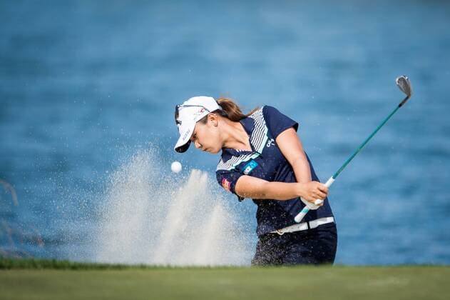 ISPS Handa NZ Women s Open --- Golf --- Day 2 --- 13 02 2016 Christchurch, New Zealand - February 13, 2016 - Lydia Ko of New Zealand plays a bunker shot during day two of the ISPS Handa New Zealand Women s Open at Clearwater Golf Club on February 13, 2016 in Christchurch, New Zealand.