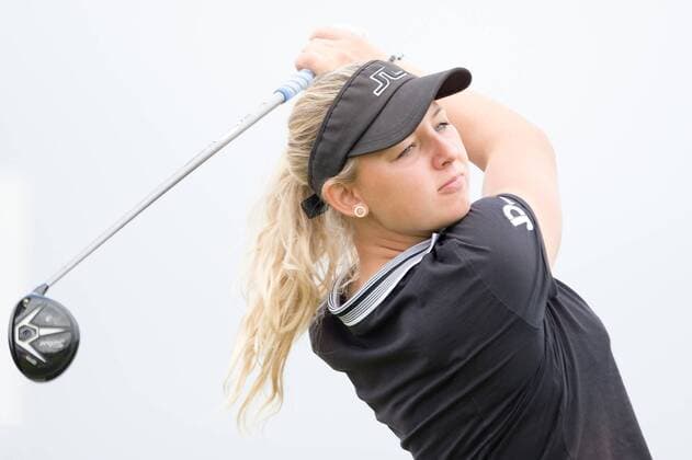 ISPS Handa NZ Women s Open --- Golf --- Day 2 --- 13 02 2016 Christchurch, New Zealand - February 13, 2016 - Emily Kristine Pedersen of Denmark tees off during day two of the ISPS Handa New Zealand Women s Open at Clearwater Golf Club on February 13, 2016 in Christchurch, New Zealand.