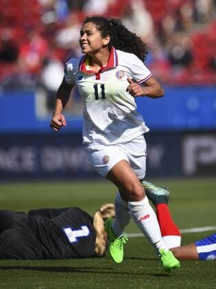 February 13, 2016: Costa Rica forward Raquel RodrÃƒÂ­guez (11) reacts after scoring a goal during the match between Costa Rica and Puerto Rico during the CONCACAF 2016 Olympic Qualifying Championship at Toyota Stadium, in Frisco, Texas. Costa Rica defeated Puerto Rico 9-0. Soccer 2016: Costa Rica vs Puerto Rico FEB 13 - ZUMAc04_